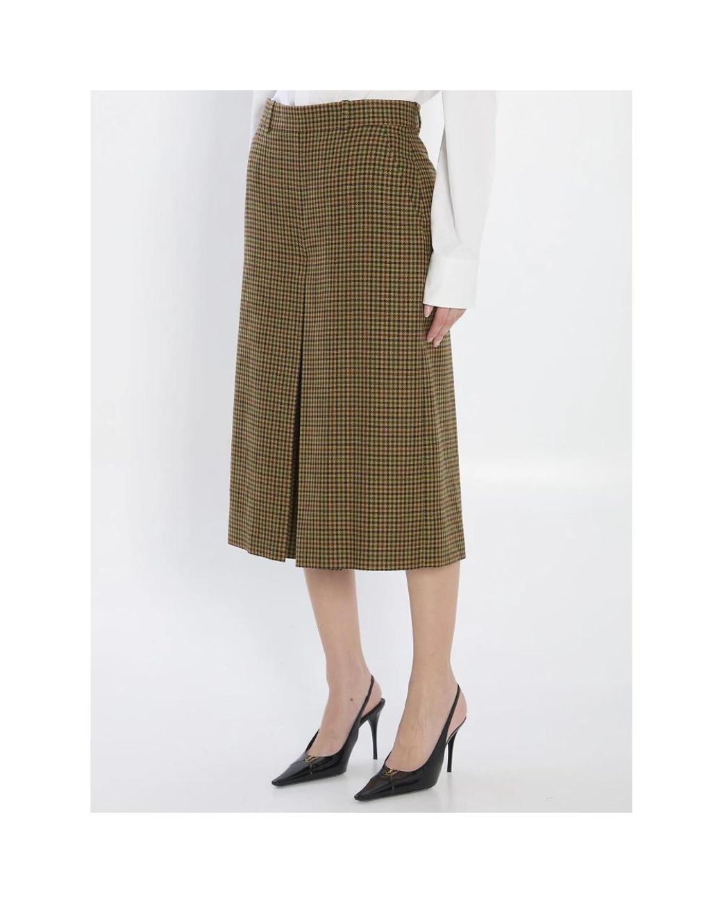 Saint Laurent Green Midi Skirts
