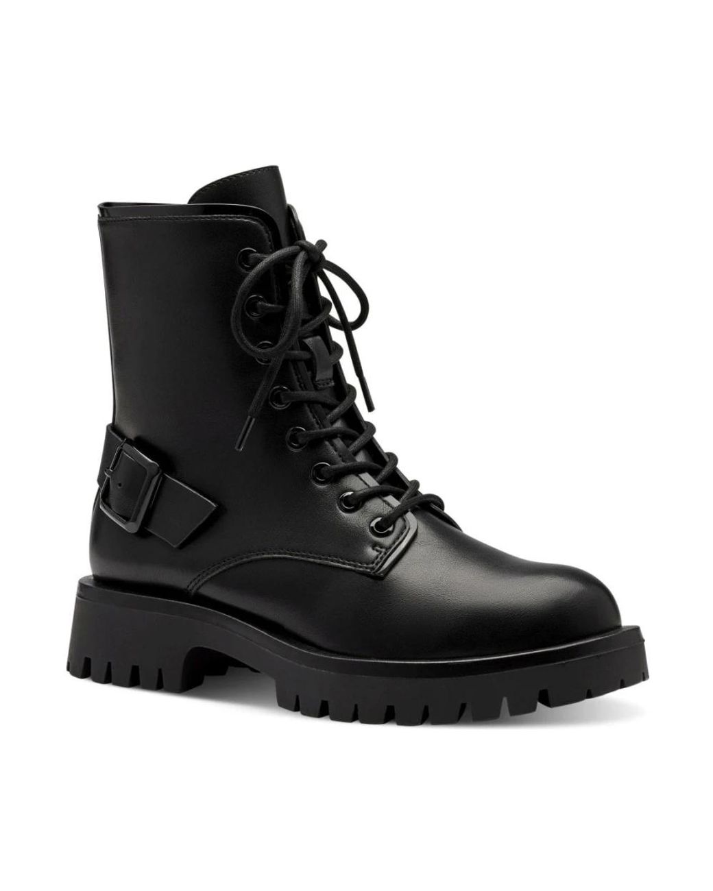 Tamaris Black Lace-Up Boots