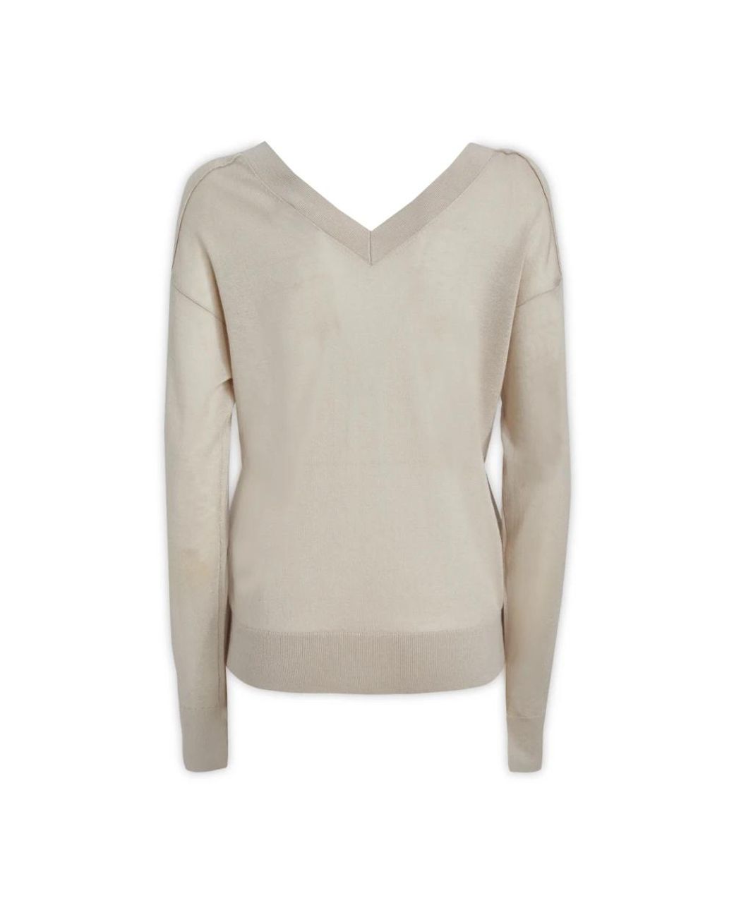 Calvin Klein Natural V-Neck Knitwear