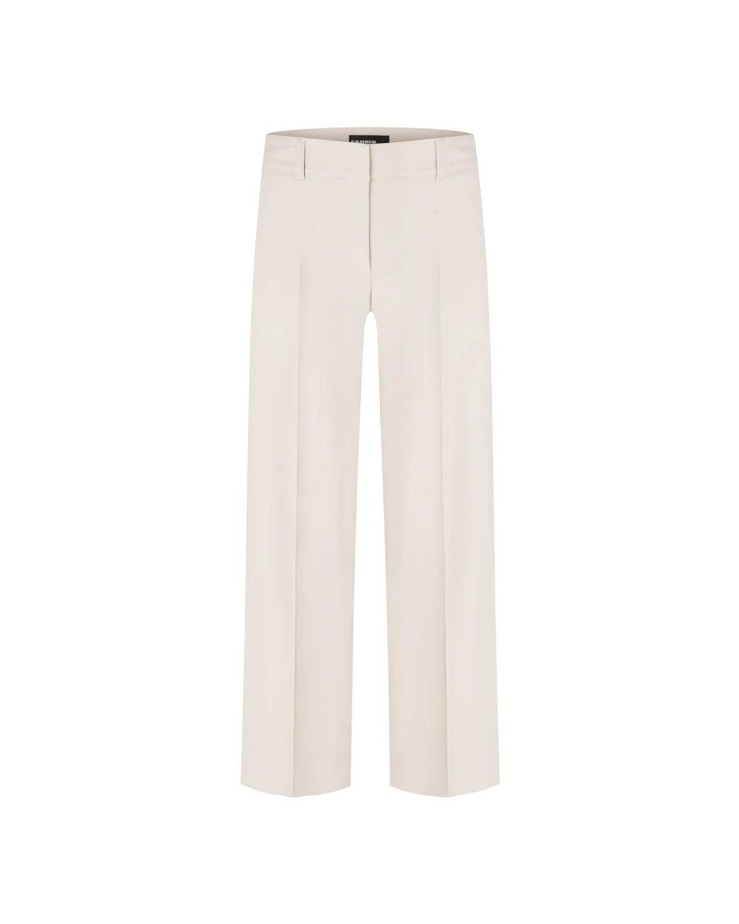 Cambio White Wide Trousers