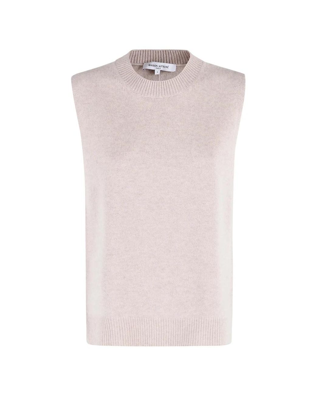 Maison Kitsuné Pink Round-Neck Knitwear