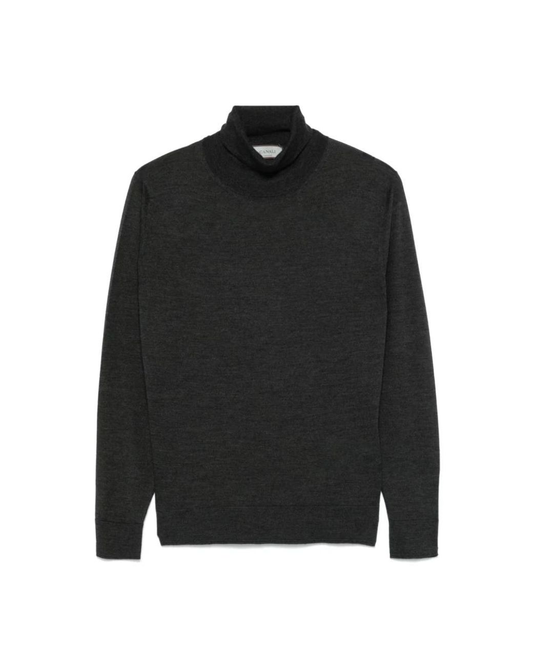 Canali Mock Turtleneck in het Black voor heren