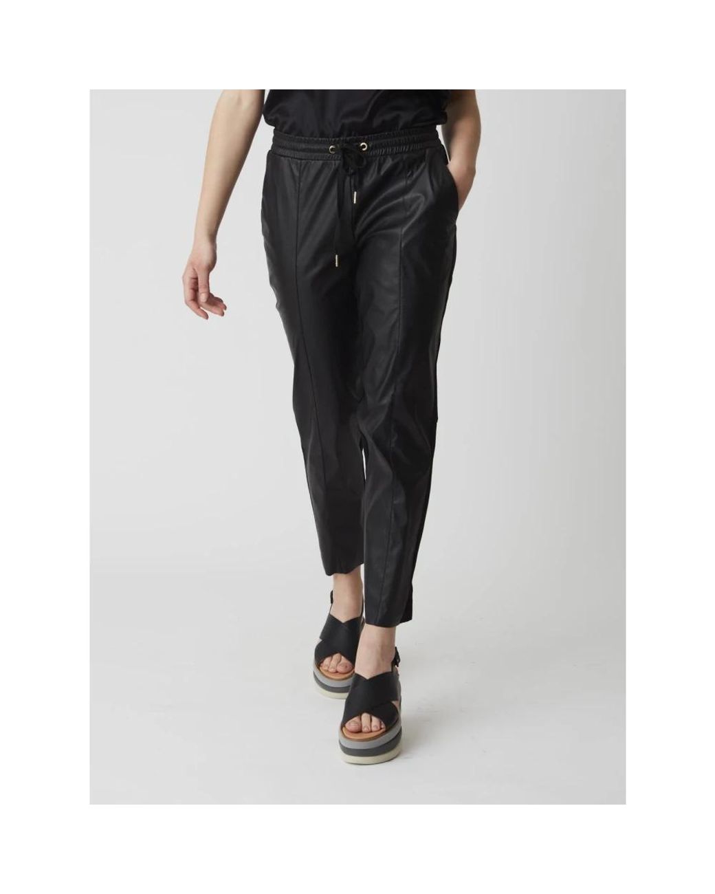 Pinko Black Straight Trousers