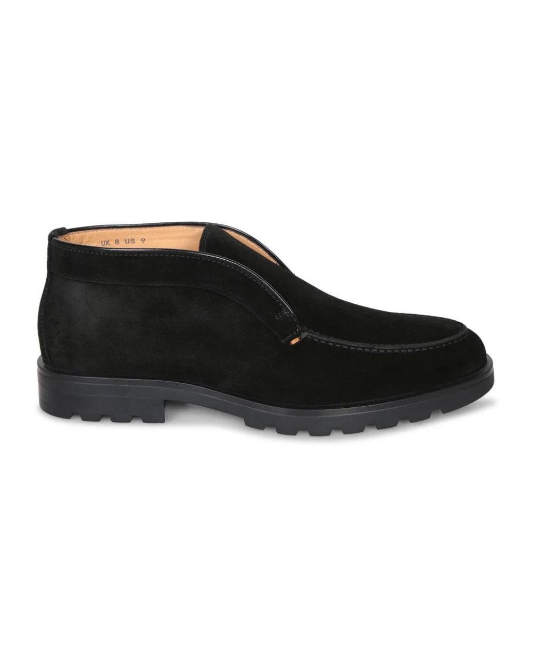 Santoni Black Ankle Boots for men