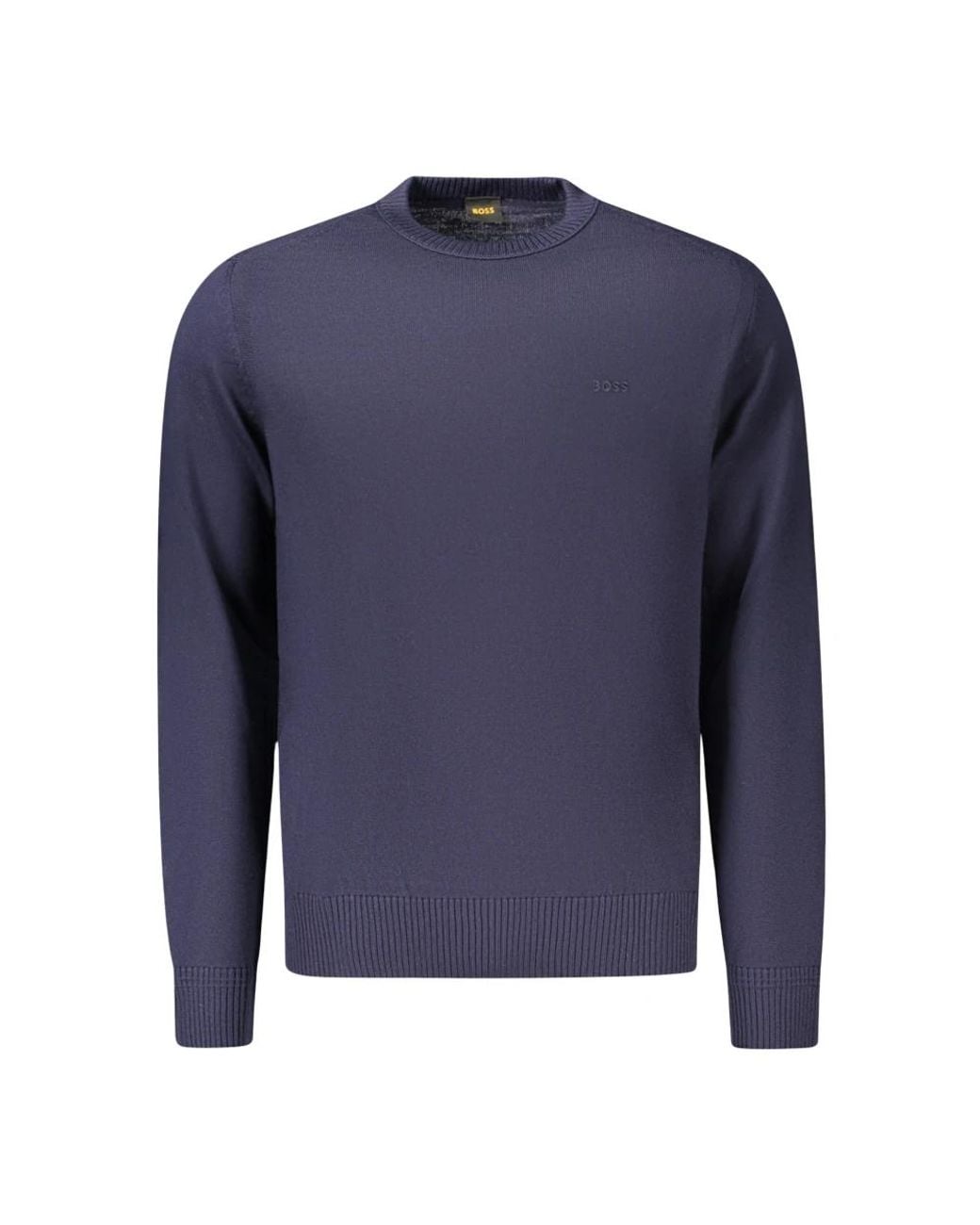 Boss Blue Round-Neck Knitwear for men