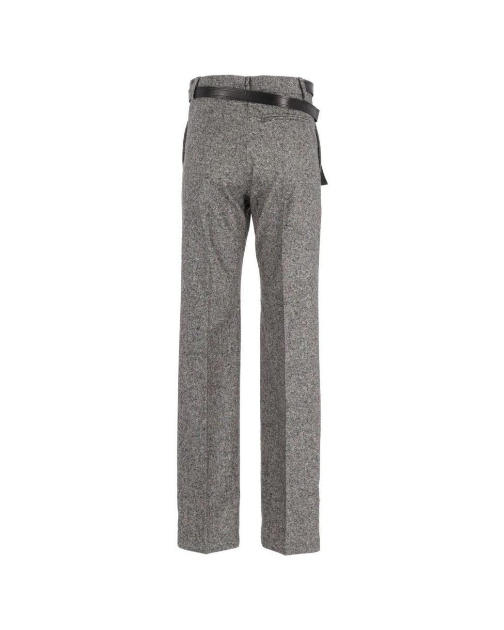 MM6 by Maison Margiela Gray Straight Trousers