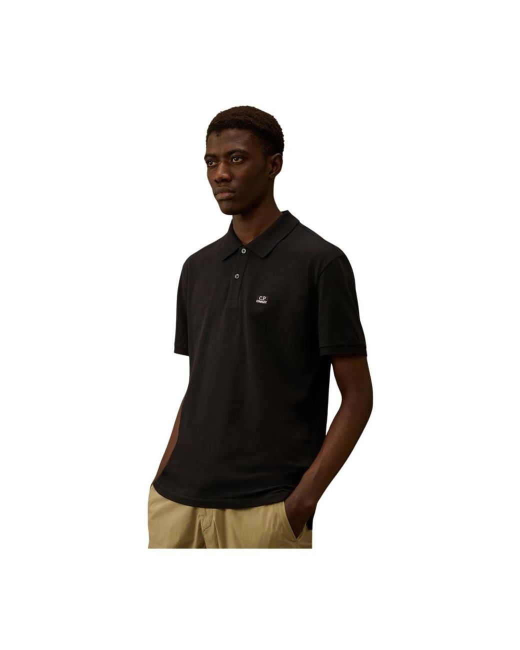 C P Company Black Polo Shirts for men