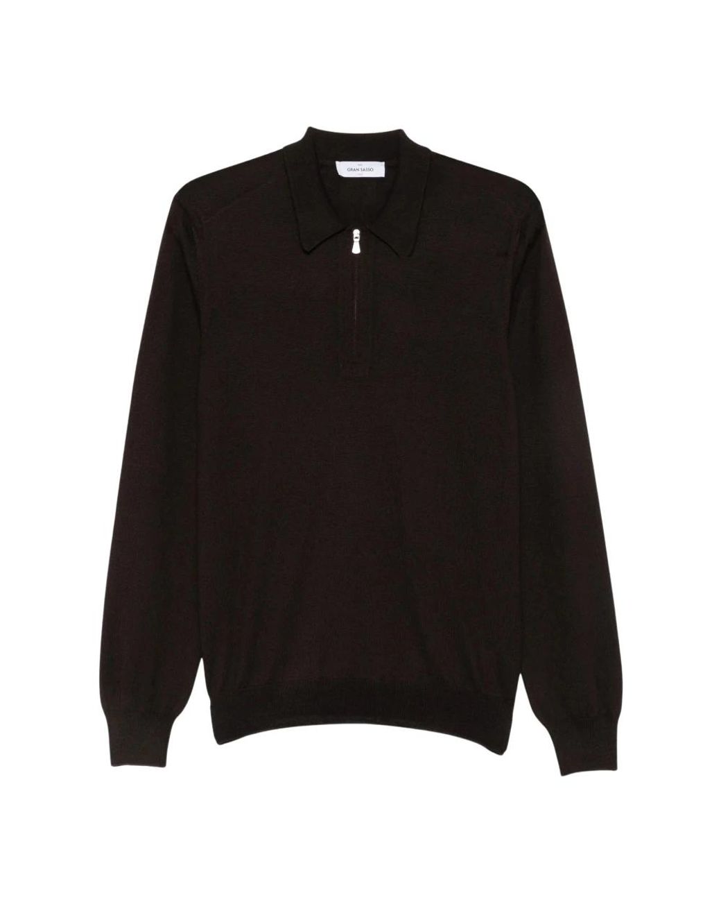 Gran Sasso Black Polo Shirts for men