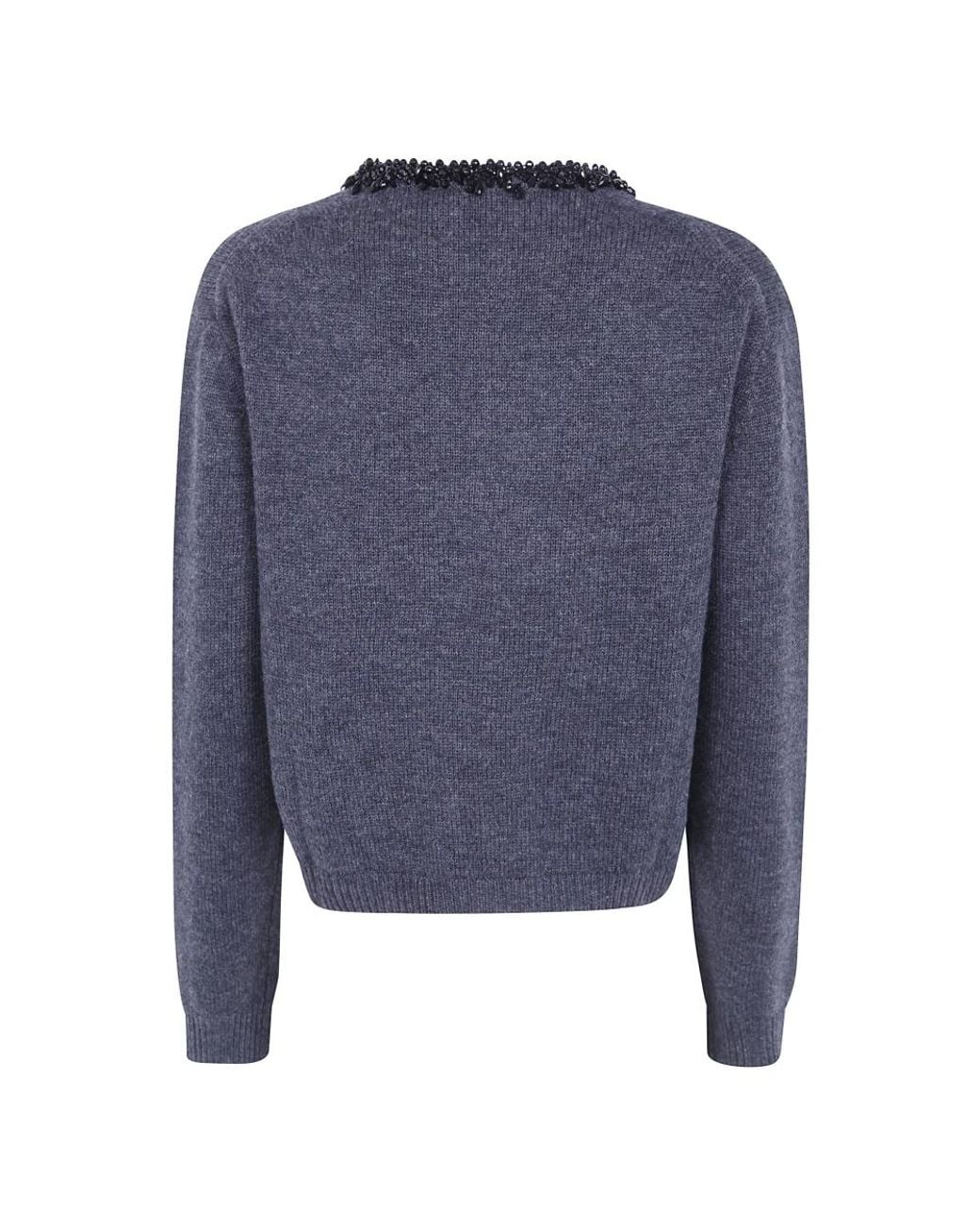 Semicouture Blue Round-Neck Knitwear