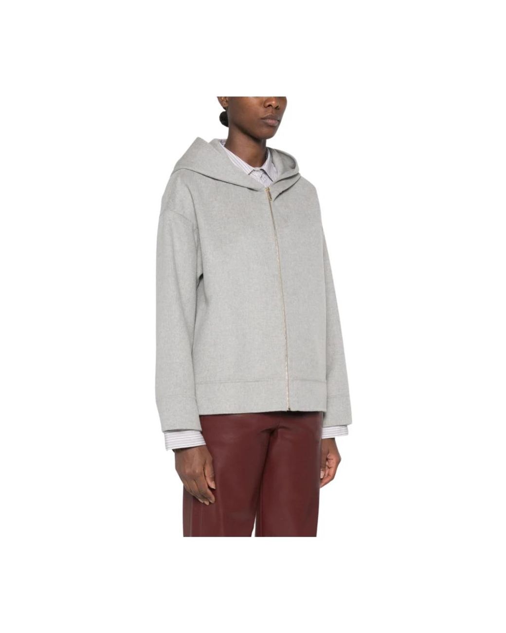 Max Mara Gray Zip-Throughs