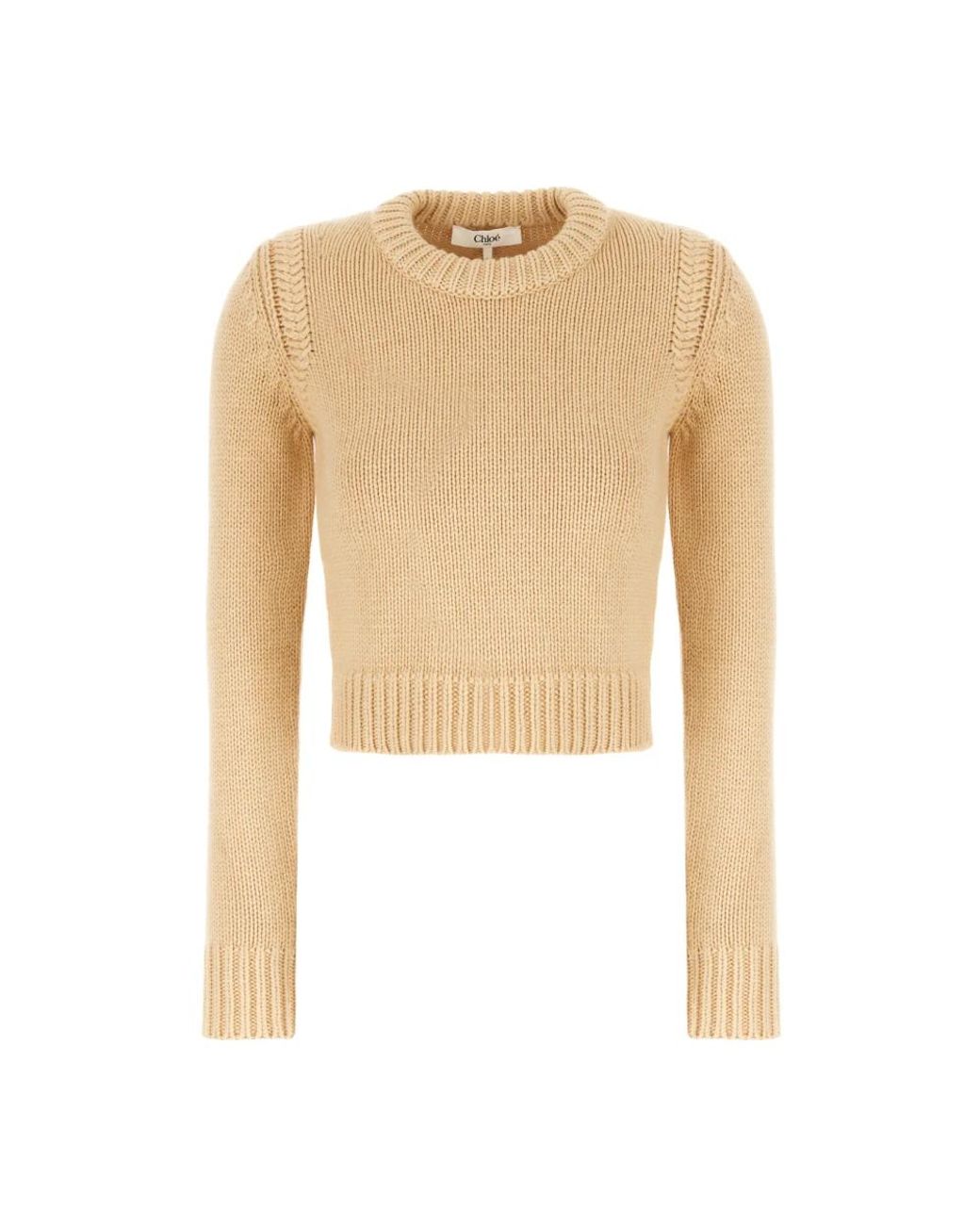 Chloé Natural Round-Neck Knitwear