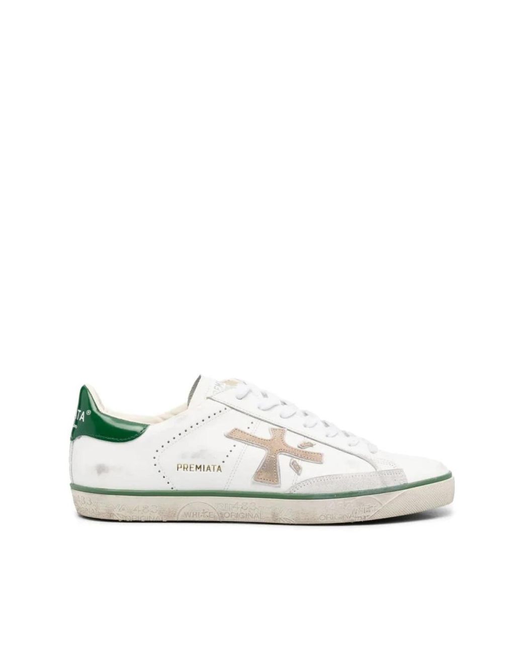 Premiata White Low Sole Sneaker for men
