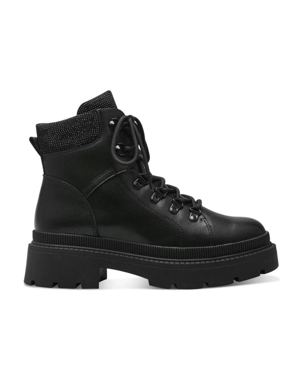 Tamaris Black Lace-Up Boots