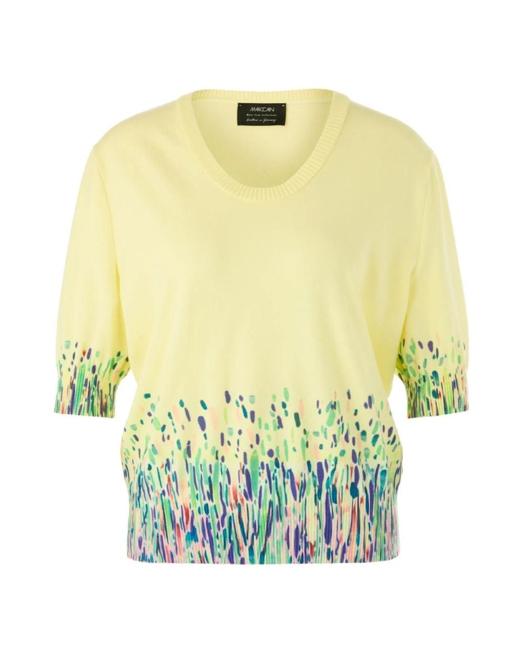 Marc Cain Yellow Fluffy Strickpullover