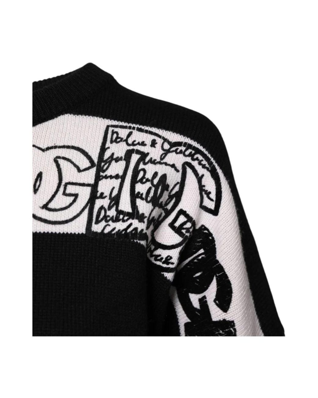 Dolce & Gabbana Black Cashmere Knitwear