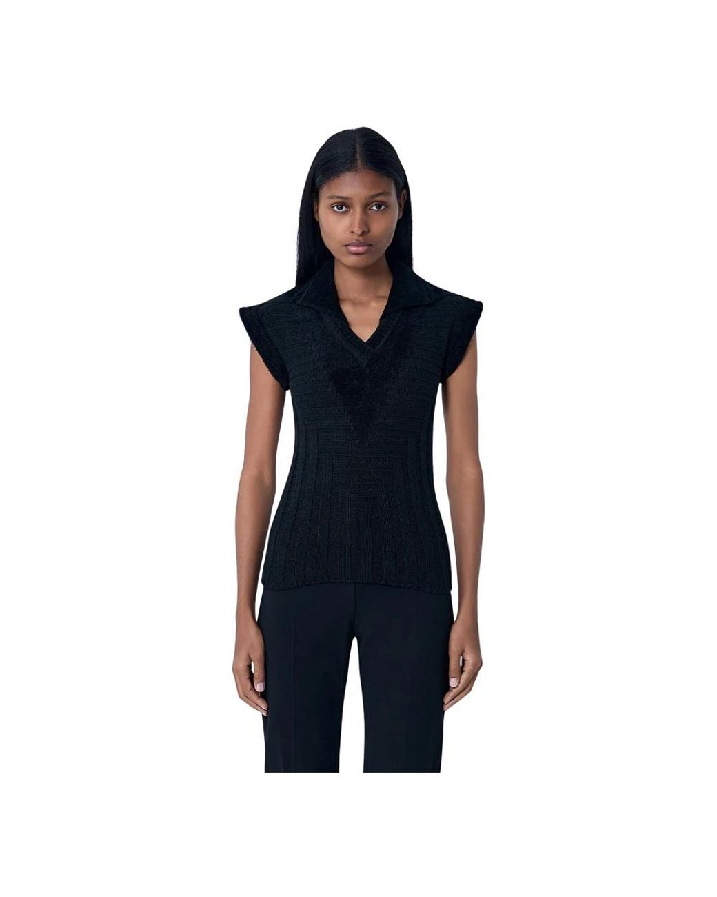 Kiko Kostadinov Blue V-Neck Knitwear