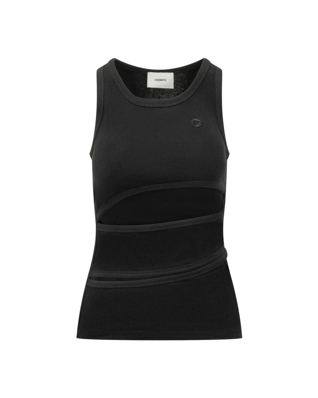 Coperni Tops ,Zwart ,Katoen Spiral Tank Top in het Black