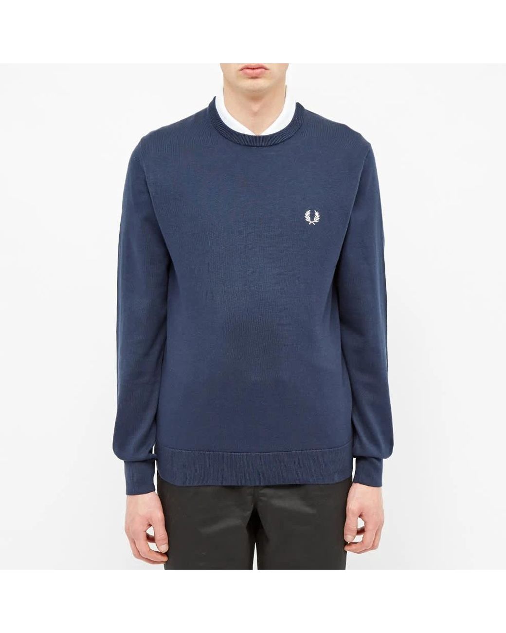 Fred Perry Blue Round-Neck Knitwear for men