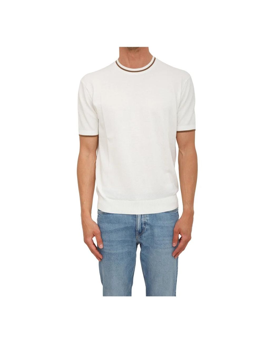 Paolo Pecora Blue Round-Neck Knitwear for men