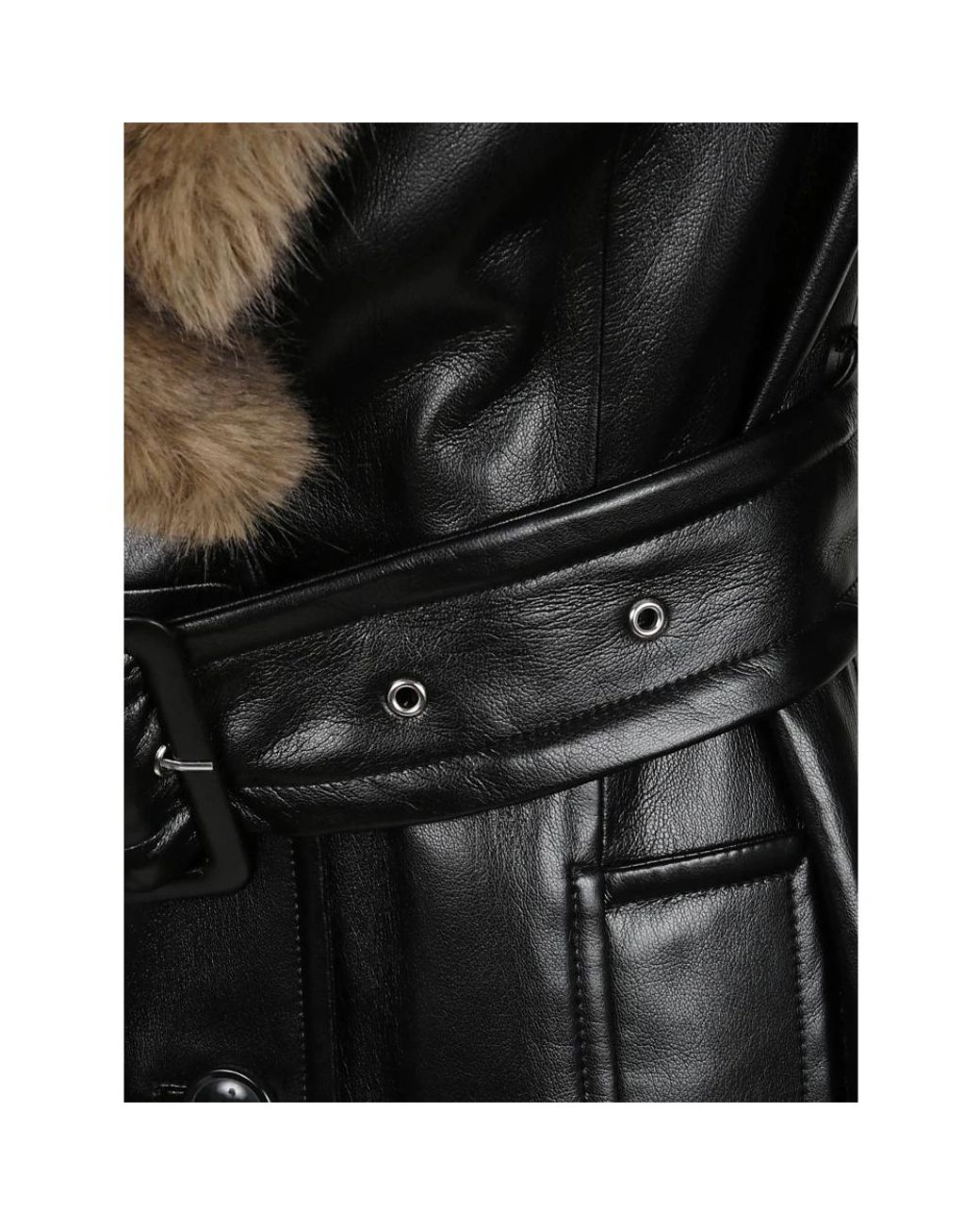 Belted Coats Stand Studio de color Black