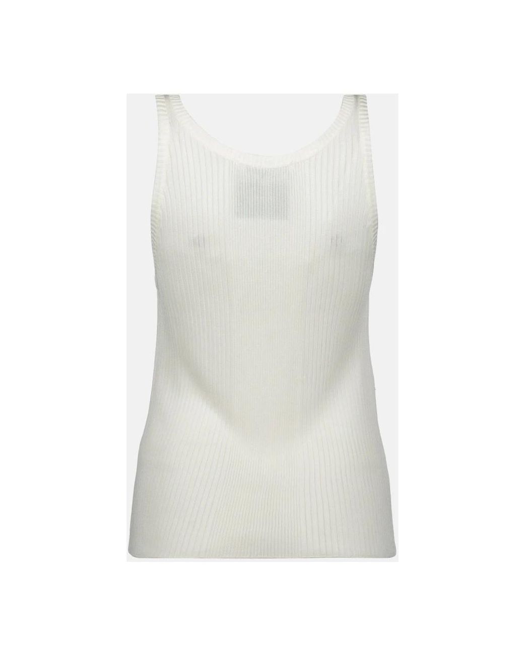 Moschino White Sleeveless Tops