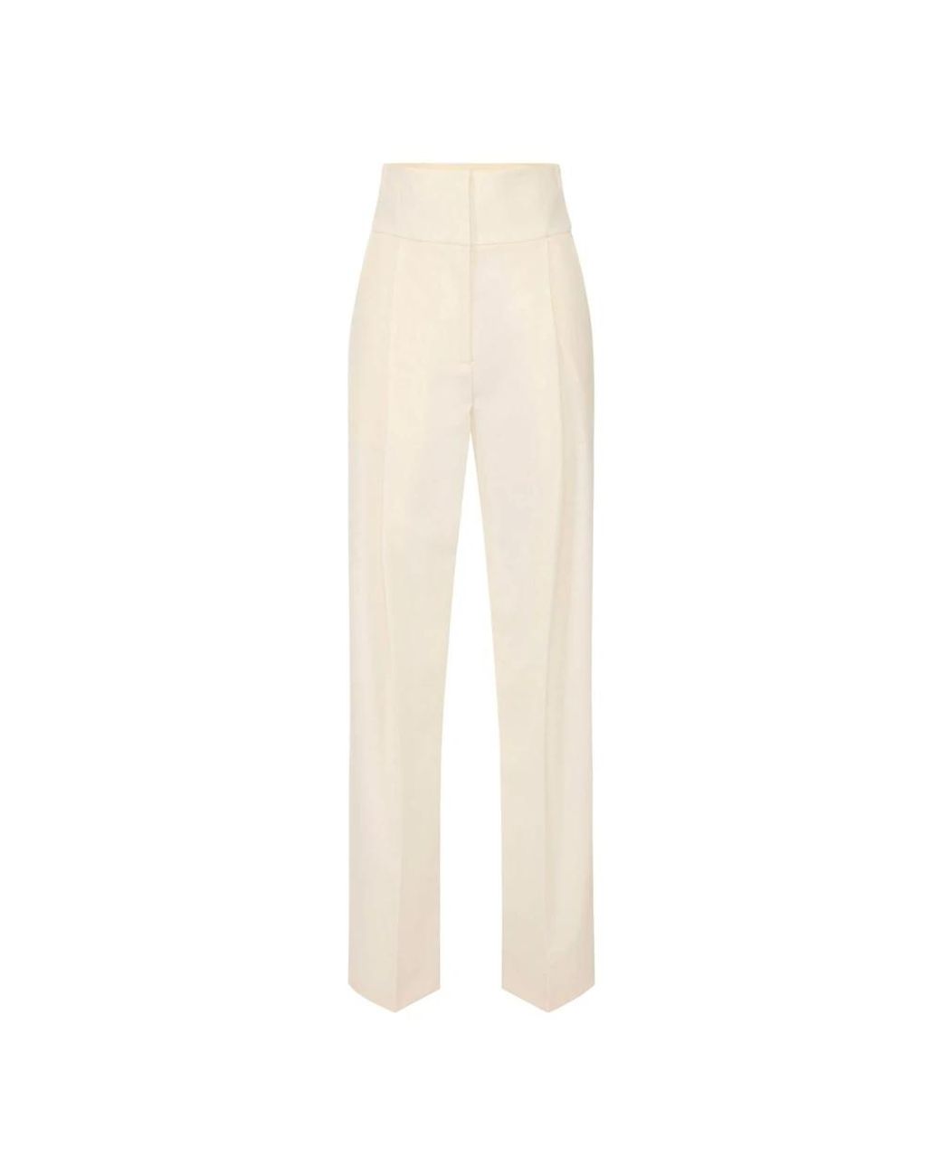 Elisabetta Franchi White Straight Trousers