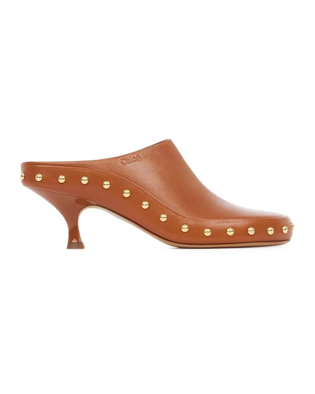 Chloé Brown Heeled Mules