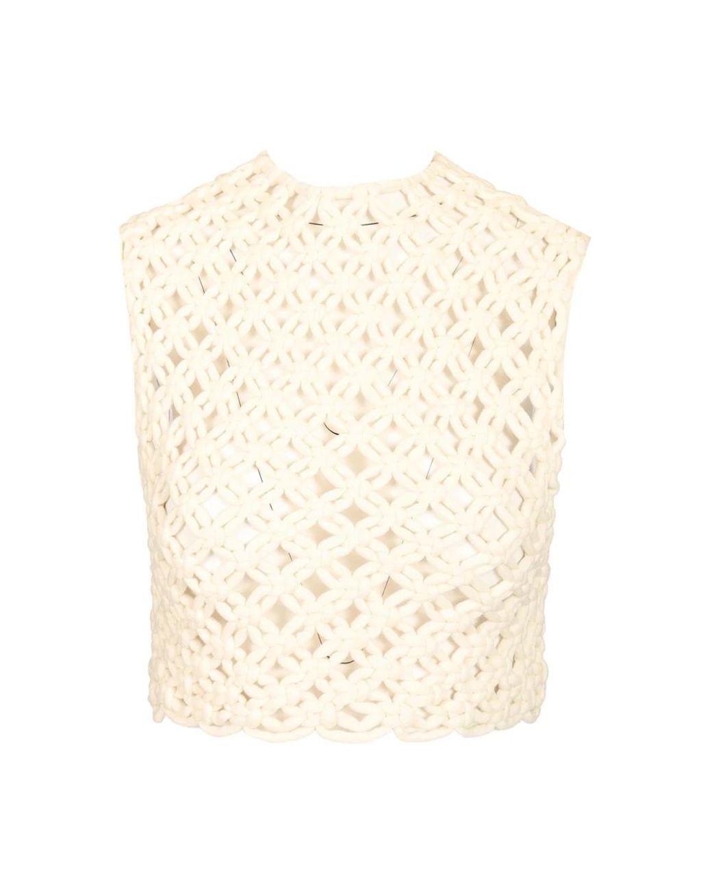 Alaïa Natural Sleeveless Tops