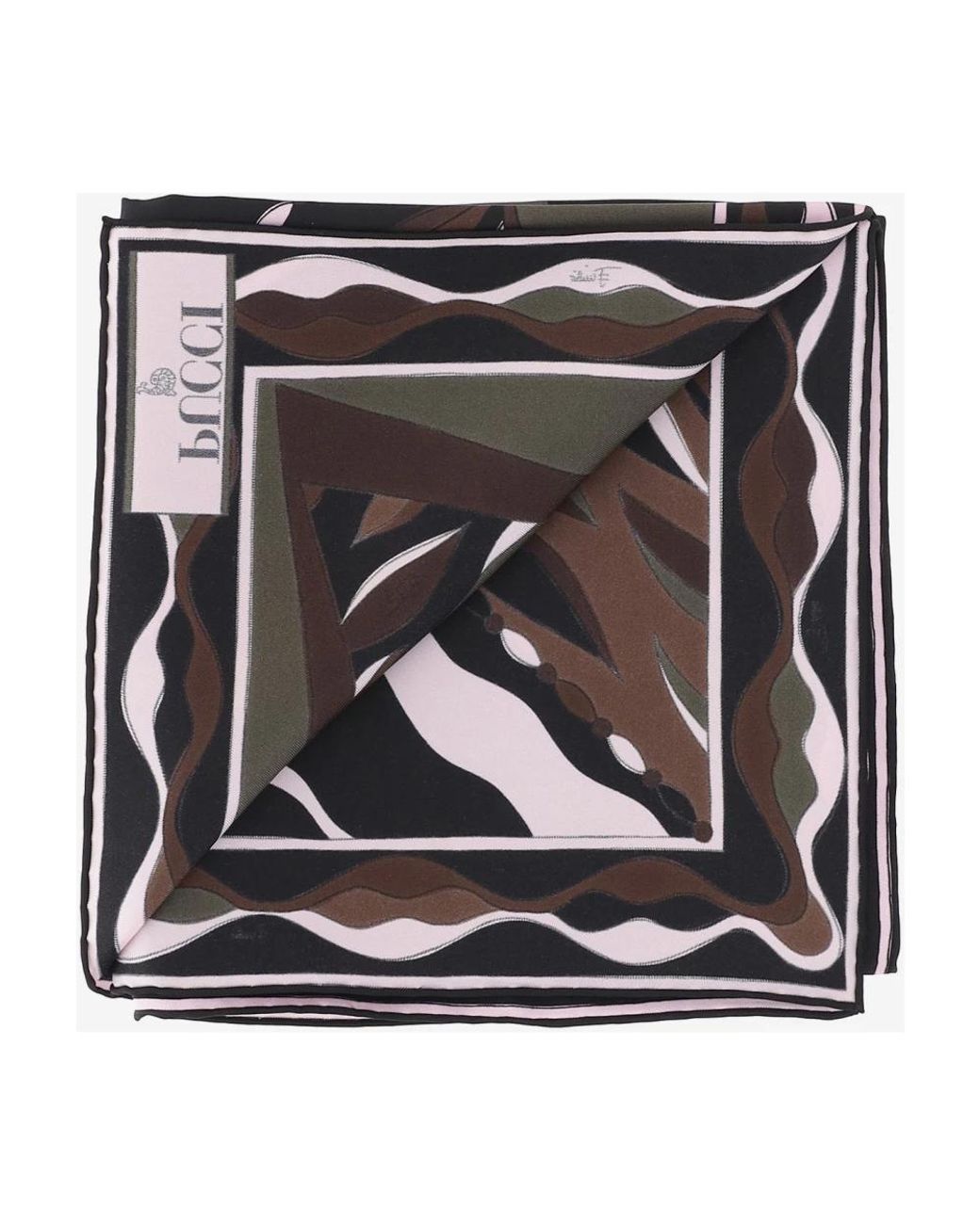 Emilio Pucci Black Silk Scarves