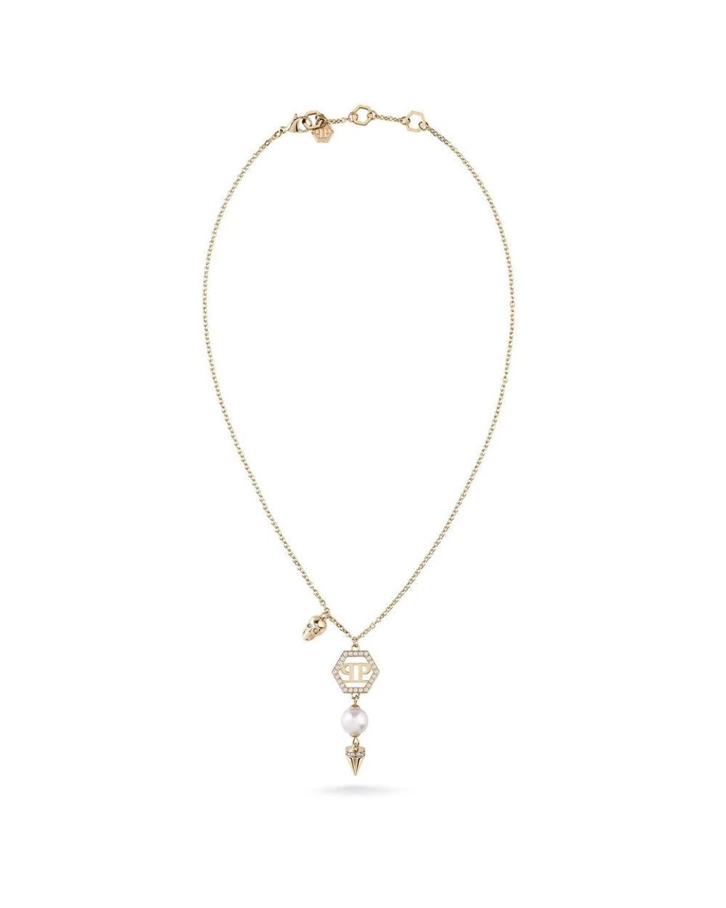 Philipp Plein Metallic Dekorative Perlenkette
