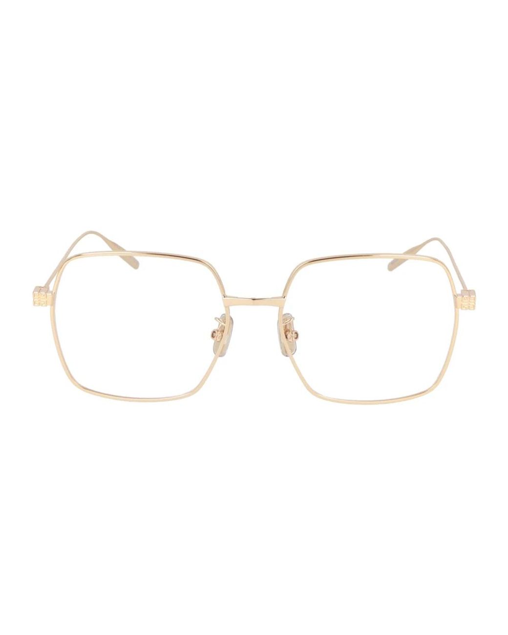 Givenchy Metallic Eckige Brille Mit Metallrahmen
