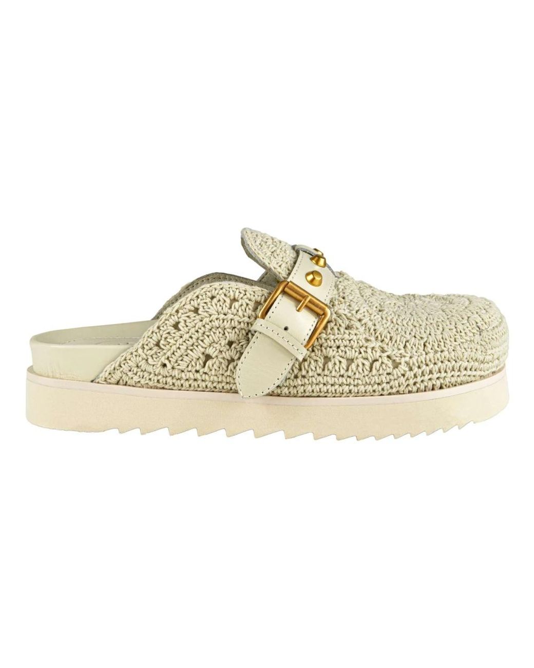 Ash Schoenen ,Wit ,Boston Sih Styon Sabot Sandalen in het Metallic