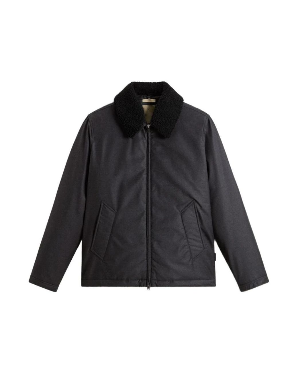 Woolrich Jassen ,Grijs ,Stijlvolle Jassen Voor Koud Weer in het Black voor heren