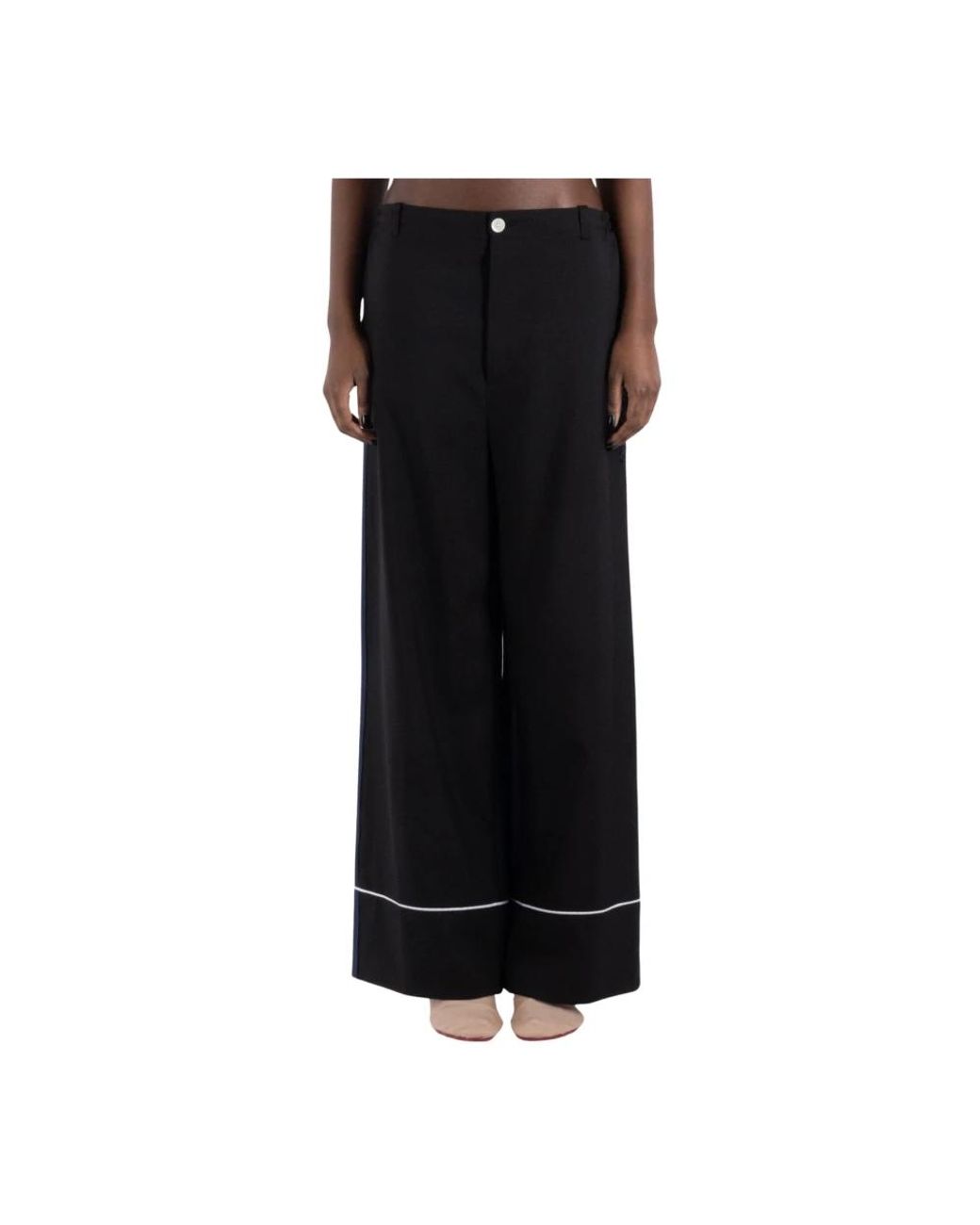 Marni Broeken ,Zwart ,Wol Zwarte Wollen Broek in het Black