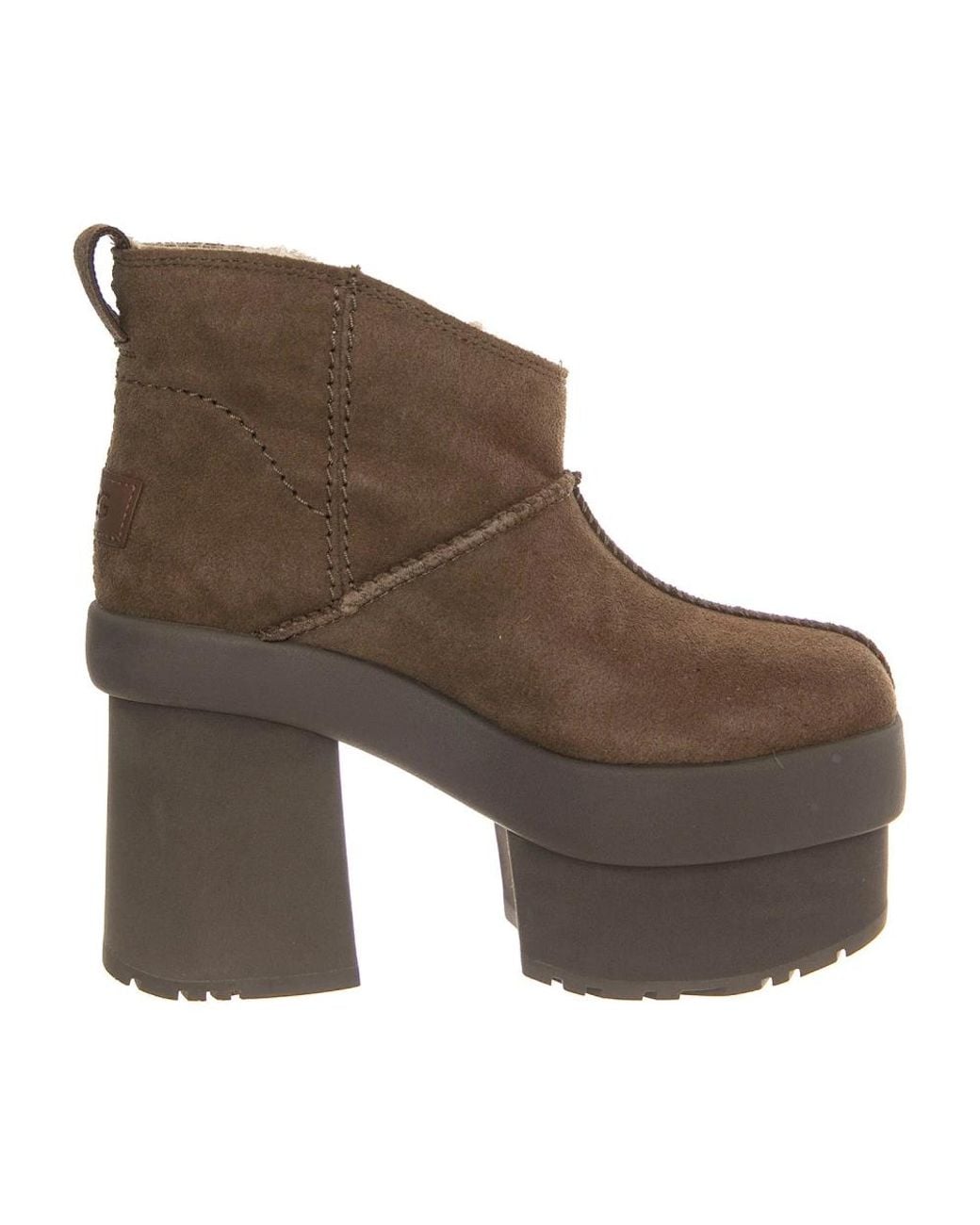 Ugg Brown New Heights Platform Mini Boot