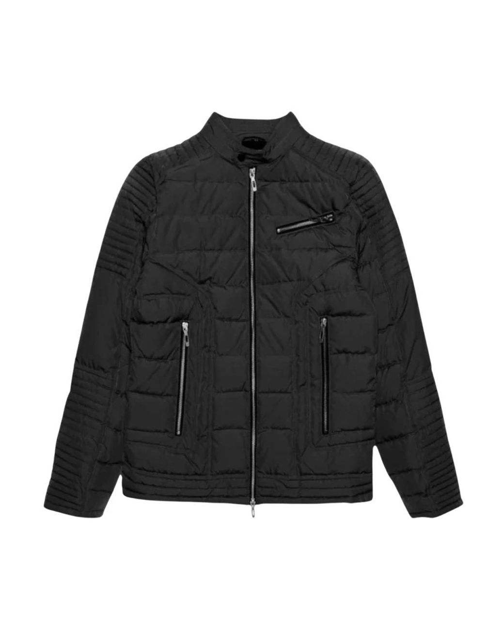 Antony Morato Jassen ,Zwart ,Gewatteerd Bikerjack in het Black voor heren