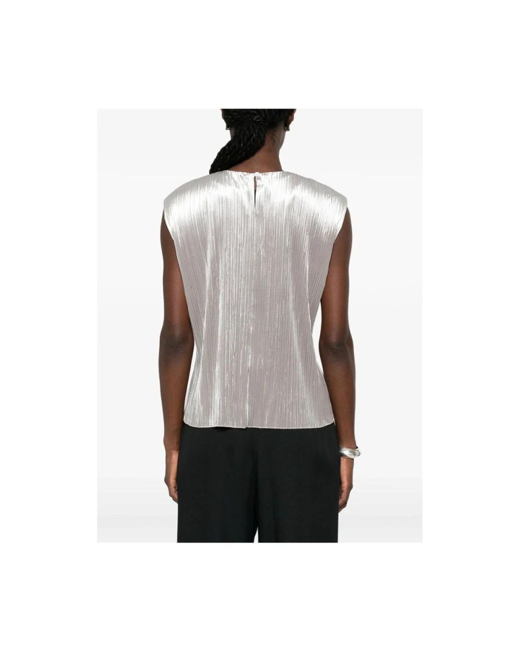Sleeveless Tops Forte_forte de color Gray