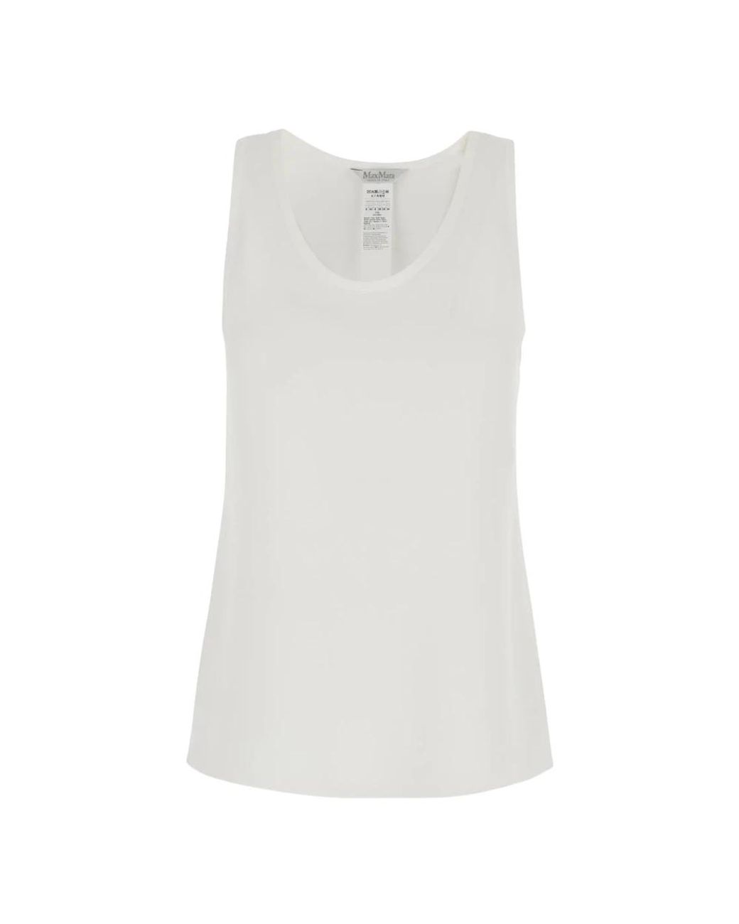 Max Mara White Sleeveless Tops