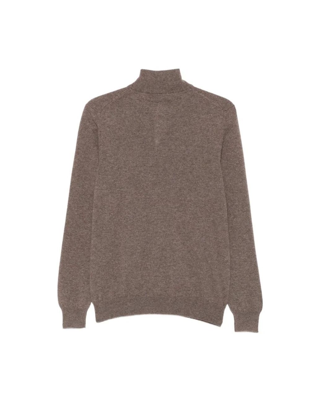 Fedeli Strickpullover Mit Rundhalsausschnitt in Brown für Herren