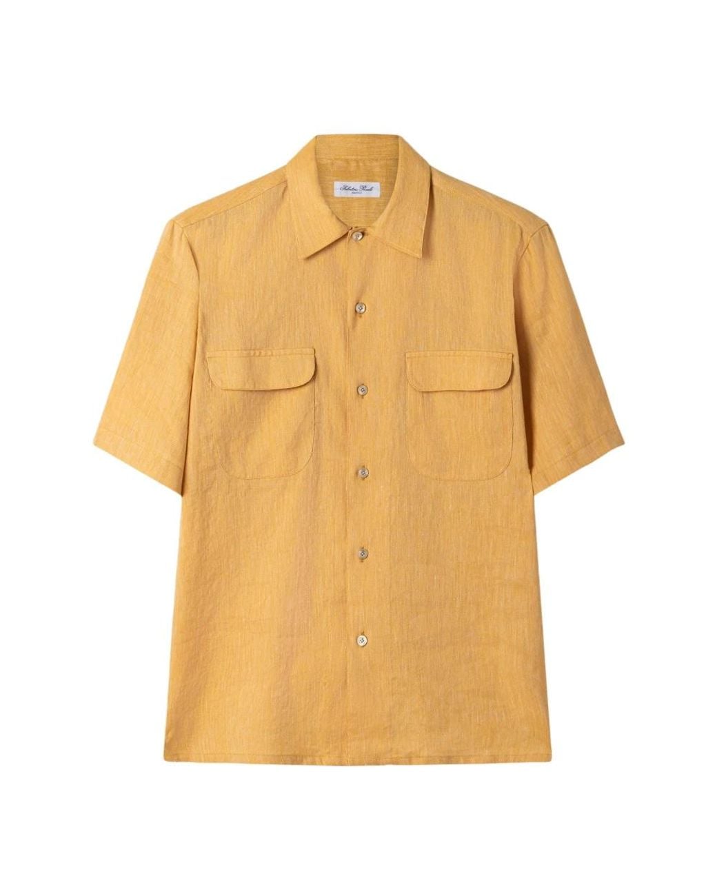 Salvatore Piccolo Yellow Short Sleeve Shirts for men
