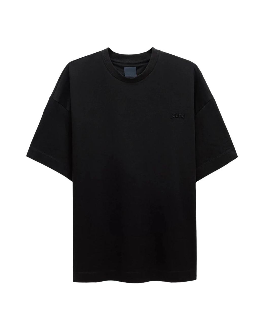 Juun.J Planet Semiover Fit Short Sleeve in het Black voor heren