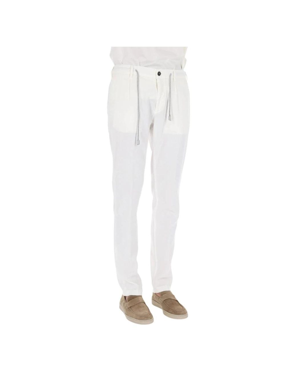 Eleventy White Chinos for men