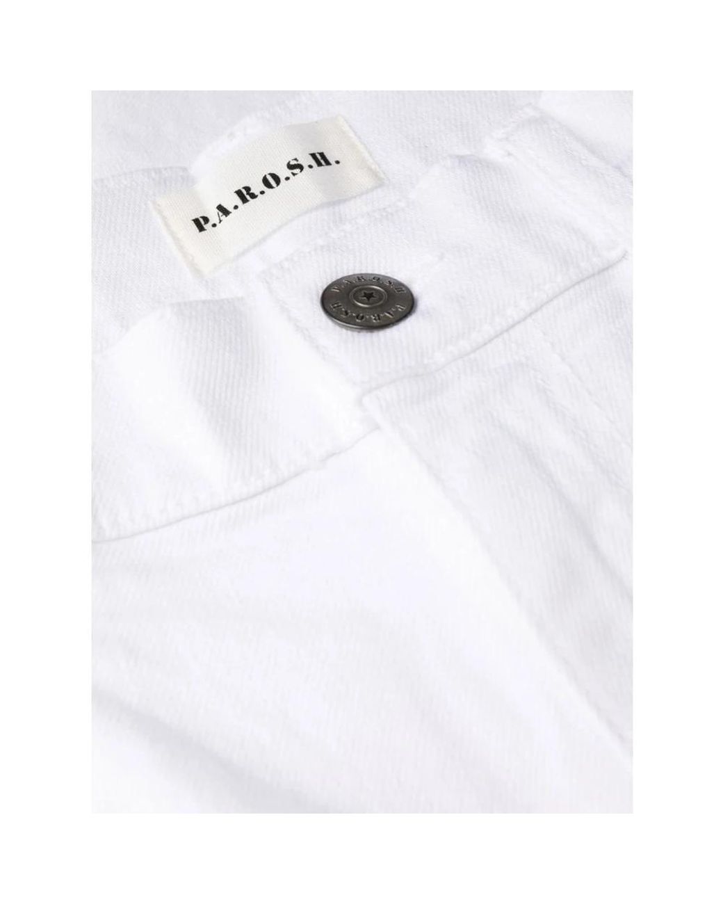 P.A.R.O.S.H. White Straight Fit Jeans