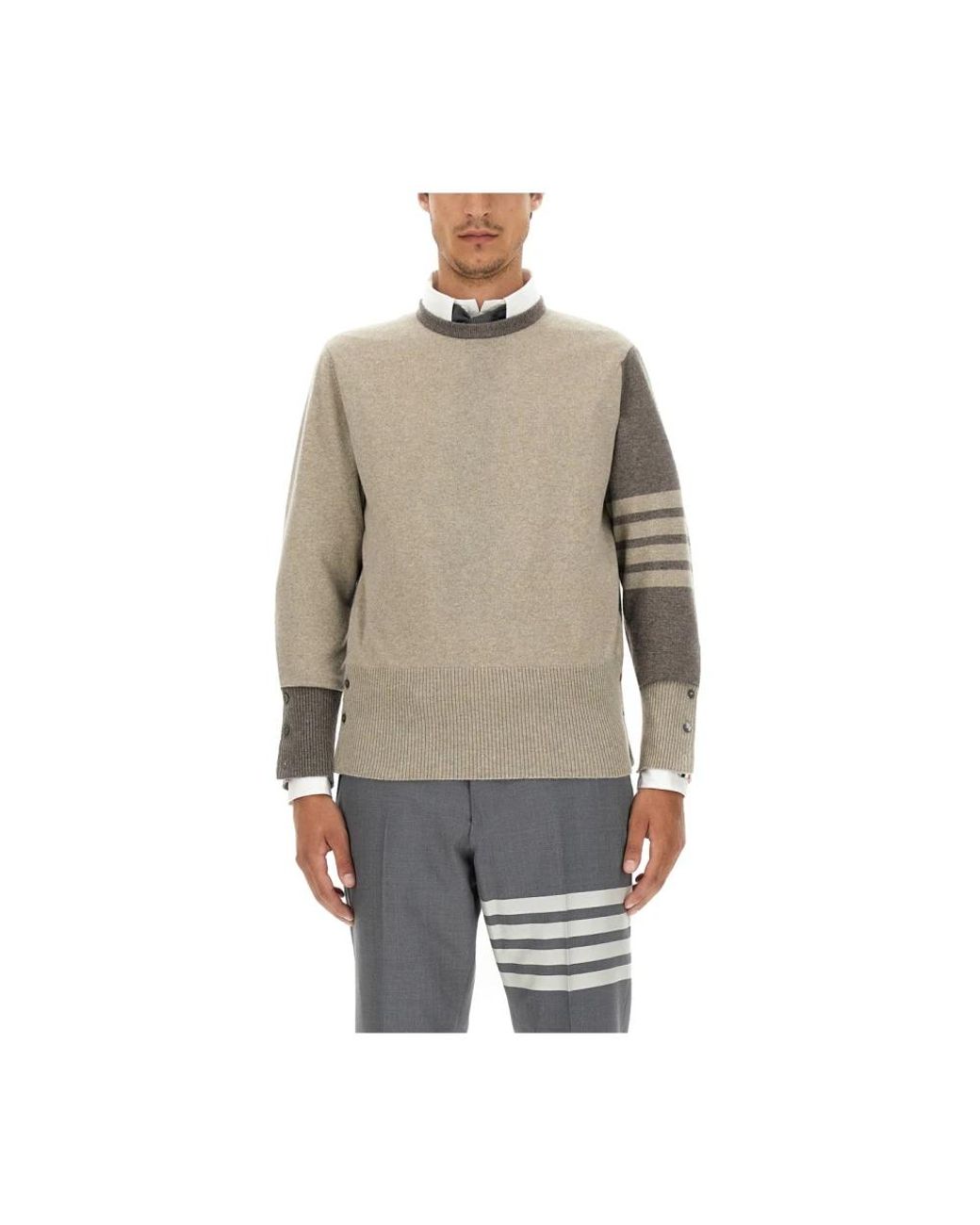 Thom Browne Gray Cashmere Knitwear for men