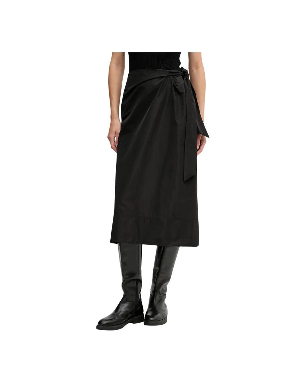 Midi Skirts Sandro Ferrone de color Black