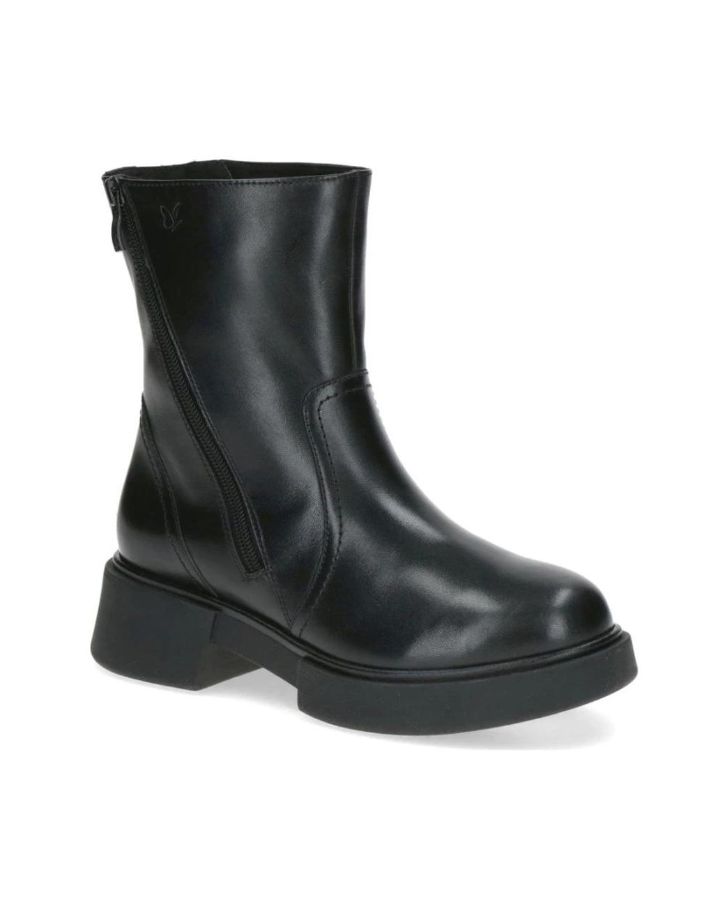 Caprice Black Ankle Boots