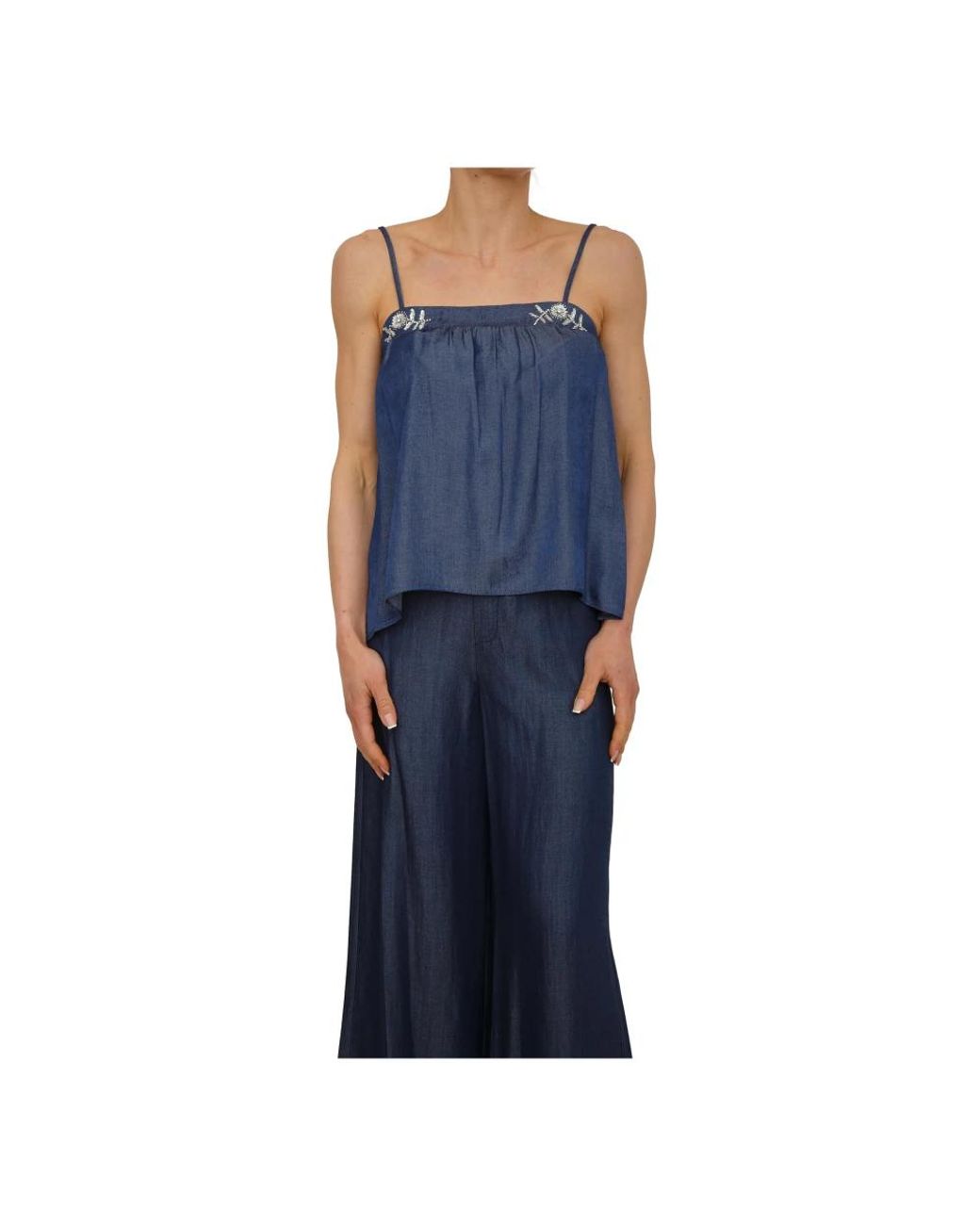 Liu Jo Blue Sleeveless Tops