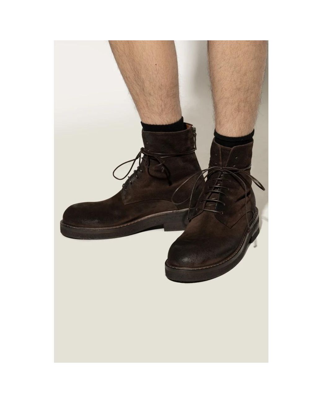 Marsèll Black Lace-Up Boots for men