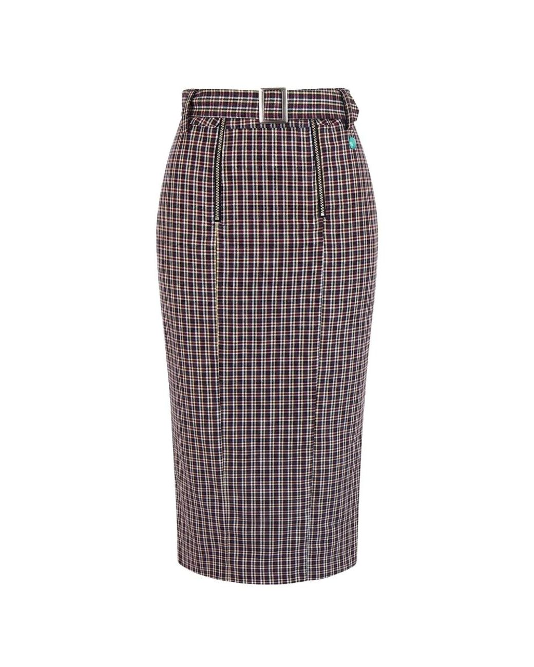 Trussardi Geruite Midirok in het Multicolor