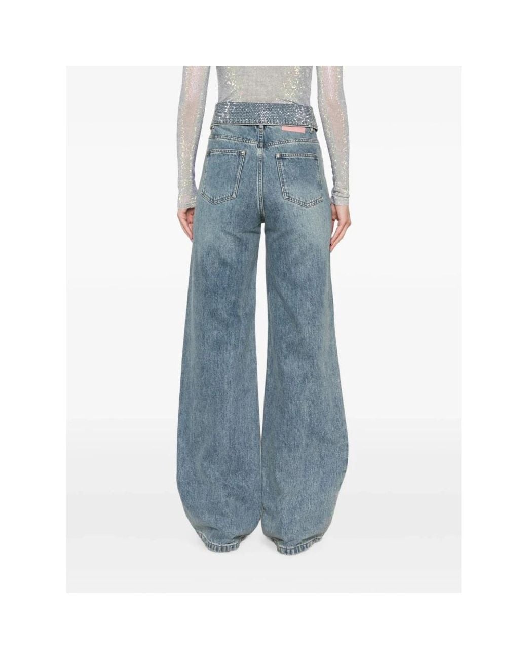 Twentyfourhaitch Blue Wide Jeans